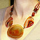 'Dancing prominences' Necklace with slice of agate. Necklace. Jewelry just for You (G-Korchagina). My Livemaster. Фото №6