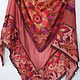 silk scarf batik Bacchus, silk batik, batik Bacchus, batik on silk scarf
