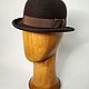 Felt bowler hat ' Chocolate'. Bowler hat. Felt Hats Shop. My Livemaster. Фото №6