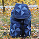 Order Backpack denim Triangle II. bRucksack. Livemaster. . Backpacks Фото №3