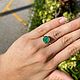 Бразильский натуральный изумруд 3,18ct в кольце из жёлтого золота 14 К. Кольца. МаргаРита (JRemeralds). Ярмарка Мастеров.  Фото №6
