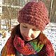Copy of Copy of Warm gray winter cap hat. Caps. Crochet&knit by AzhurLES. My Livemaster. Фото №4