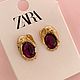 Серьги Zara. Серьги-пусеты. Don’t forget the brooch ❗️. Интернет-магазин Ярмарка Мастеров.  Фото №2