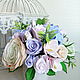 Bouquet of flowers with Ranunculus in pastel shades. Handmade, Composition, Moscow,  Фото №1
