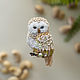 Order Cashew and Pistachio Owl brooches'. Brooch bird. Coffeelena. Livemaster. . Brooches Фото №3