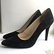 Order Evening Stiletto Shoes PEPE JEANS black suede 38 size Italy. pioneer. Livemaster. . Vintage shoes Фото №3