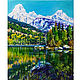 Oil painting Altai mountain landscape with lake, Pictures, Samara,  Фото №1