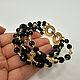 Браслет «Black lily». Браслет из бусин. Olga Kokina_jewelry. Интернет-магазин Ярмарка Мастеров.  Фото №2