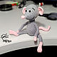 Juguetes blandos: Ratón en el árbol de Navidad, en la bolsa, en el coche. Stuffed Toys. sToryToys. Ярмарка Мастеров.  Фото №4