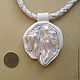 Pendant mother of Pearl in Leather. Pendants. Marina Lambrozo leather and stone. Online shopping on My Livemaster.  Фото №2
