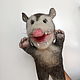 Toy on hand possum small. Theatrical puppets. Puppet show. AnzhWoolToy (AnzhelikaK). Online shopping on My Livemaster.  Фото №2