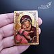 Miniature Vladimir Icon of the Mother of God. Icons. OLGA KNIAZEVA | Yuvelirnaya zhivopis. Ярмарка Мастеров.  Фото №4