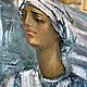 "Голубые лотосы"  Картина маслом Портрет девушки. Картины. Елизавета Яшина. Ярмарка Мастеров.  Фото №5