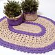  a set of knitted oval rug and two baskets. Carpets. knitted handmade rugs (kovrik-makrame). My Livemaster. Фото №4