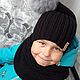 Головные уборы: Комплект осенний вязанный с помпоном. Комплекты головных уборов. Надежда Гутова ,,WOOL CAP. Ярмарка Мастеров.  Фото №4