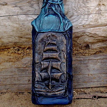 Посуда ручной работы. Ярмарка Мастеров - ручная работа Морская бутылка. Handmade.