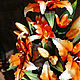 Bouquet-lamp of lilies ' Flaming flower'. Table lamps. Elena Krasilnikova. My Livemaster. Фото №4