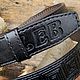 Premium embossed men's belt. Straps. Marik Leather Craft. My Livemaster. Фото №5