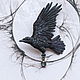 Brooch-pin: ' Black Raven'. Brooches. House Of The Moon Dew. My Livemaster. Фото №5