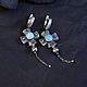 Серьги-крестики с бирюзой. Серьги классические. ЖуЖа_jewelry. Ярмарка Мастеров.  Фото №5