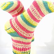 Аксессуары handmade. Livemaster - original item Socks: knitted from fine wear-resistant yarn, 19, 22, 28 sizes. Handmade.