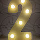 Цифра 2 (два) с подсветкой 6 ламп для фотозоны на праздник. Объемные цифры и буквы. Тульский Мастер. Интернет-магазин Ярмарка Мастеров.  Фото №2