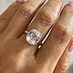 17. Кольцо с натуральным морганитом 4.80  ct. Кольца. Елена. Ярмарка Мастеров.  Фото №8