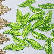 Материалы для творчества handmade. Livemaster - original item Beads Leaves 30/10 mm Green 1 piece Acrylic Plastic. Handmade.