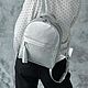 Backpack leather female 'Ammo' (Silver), Backpacks, Yaroslavl,  Фото №1
