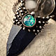 Kosmoklyk pendant with tinted agate (p-012-04 Bl). Pendants. #Ofel_way. My Livemaster. Фото №6