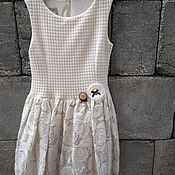Винтаж handmade. Livemaster - original item Vintage clothing: elegant dress for girls, vintage Italy. Handmade.