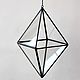 The Floriana. Floriana geometric pendant on a chain Octahedron Diamond, Pendants for pots, St. Petersburg,  Фото №1