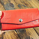 Order Women's leather wallet red with magnetic ring button. G.L.A.D.. Livemaster. . Wallets Фото №3