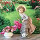 Винтаж: Статуэтка Девочка с щенком Nao Льядро LLadro. Статуэтки винтажные. Викторианская Роза. Ярмарка Мастеров.  Фото №4