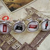Украшения handmade. Livemaster - original item Cufflinks silver plated Symbols of London (set of 4 pieces)LARGE. Handmade.
