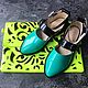 Cosmo sandals turquoise lacquer/black lacquer, Sandals, Moscow,  Фото №1