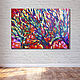 Abstract oil painting 'Red trees' on canvas, Pictures, Samara,  Фото №1