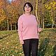 Jersey rosa con fondo semicircular. Sweaters. Knitted Things For All (matronka). My Livemaster. Фото №4