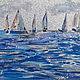 Yachts silver-painting with the sea, Pictures, Moscow,  Фото №1