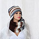 Set of Double autumn-winter women's hat scarf Snood. Headwear Sets. Natalie Wool -Art. Online shopping on My Livemaster.  Фото №2