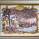 The panel is embroidered with beads ' Winter landscape', Pictures, Kazan,  Фото №1