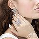 Кольцо серебристое butterfly бабочка с фианитами особой огранки. Кольца. MARIA GUSEVA Fashion Jewelry. Ярмарка Мастеров.  Фото №5