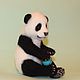 felt panda'hime'. Felted Toy. Anna Petinati- Live toys handmade. My Livemaster. Фото №6