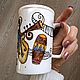 Tea Mug Music. Hand painted. Gift, Mugs and cups, Ekaterinburg,  Фото №1
