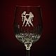 Хрустальный бокал со знаком зодиака. Именные сувениры. Glass-Deco | Gift. Ярмарка Мастеров.  Фото №6