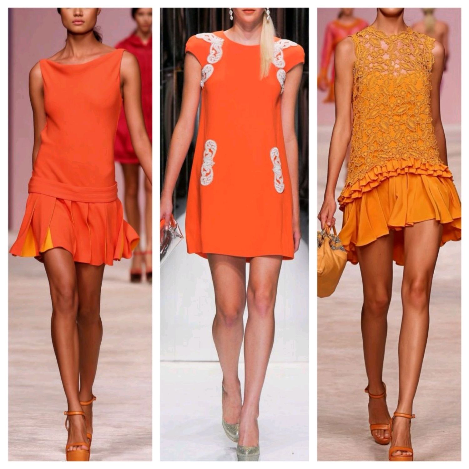 В оранжевом одежда