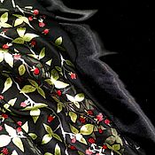 Материалы для творчества handmade. Livemaster - original item The rest! Natural silk, devore. Italy. Raspberry Garden. Handmade.