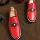 Crocodile leather loafers, in red, unisex model, custom made!. Moccasins. SHOES&BAGS. My Livemaster. Фото №5