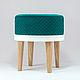 Пуф EMERALD (со съемным чехлом). Пуфы и пуфики. Мастерская Elanska-Design. Интернет-магазин Ярмарка Мастеров.  Фото №2