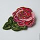Rose embroidered brooch. Brooches. Jewels from Dreams (stuukstly). Online shopping on My Livemaster.  Фото №2
